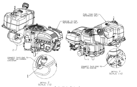 Fuel Accessories Diagram and Parts List for XT1-LT42EFI (13A9A1CS256)(2018) Cub Cadet Lawn Tractor